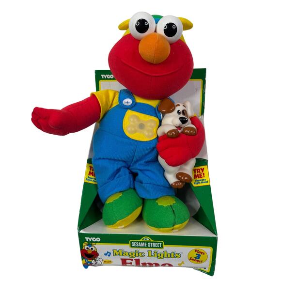 Tyco Magic Lights Elmo Musical Plush Sesame Street Lights 1997 Tested Works - Picture 12 of 12